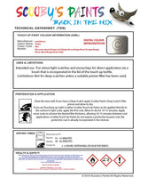 land rover range rover velar aruba colour data instructions 995 gat 1aj touch up Paint