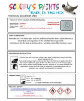 land rover range rover evoque baltoro ice colour data instructions 2202 1be jar touch up Paint