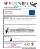 land rover range rover british gas blue colour data instructions jmz 521 touch up Paint