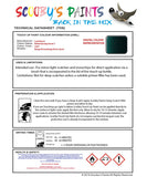 land rover range rover british racing green 5 colour data instructions 2241 har touch up Paint