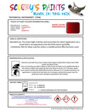 land rover range rover camargue red colour data instructions 2372 cfk 2348 touch up Paint