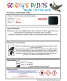 land rover range rover celtic black colour data instructions pax 841 touch up Paint
