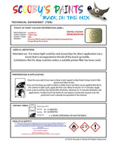 land rover range rover evoque colima lime colour data instructions haq 829 touch up Paint