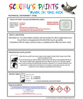 land rover discovery sport fuji white colour data instructions 867 ner ndh touch up Paint