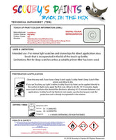 land rover discovery mk4 fuji white colour data instructions 867 ner ndh touch up Paint