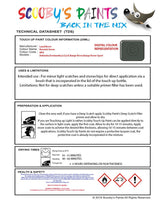 land rover lr4 keswick green colour data instructions hfu 799 touch up Paint