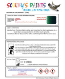 land rover range rover evoque kosrae green colour data instructions hhp 862 touch up Paint