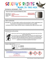 land rover freelander light atlas grey bumper colour data instructions bu0766 touch up Paint