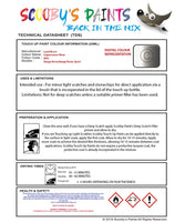 land rover range rover sport liquescence silver colour data instructions mfx 2417 touch up Paint