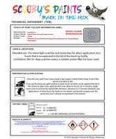 land rover defender liquid silver zermatt under bonnet colour data instructions juc87 touch up Paint
