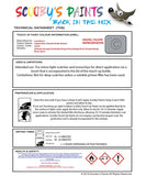 land rover range rover evoque liquid silver zermatt under bonnet colour data instructions juc87 touch up Paint