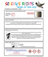 land rover range rover london gold colour data instructions 937 gam 667 touch up Paint