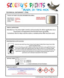 land rover range rover london gold colour data instructions 937 gam 667 touch up Paint