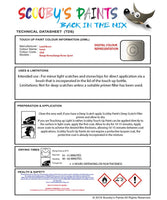 land rover range rover luxor colour data instructions gaa 869 touch up Paint