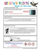 land rover range rover marmaris teal colour data instructions jck 826 touch up Paint