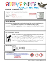 land rover range rover sport meribel white colour data instructions nmb 2356 touch up Paint