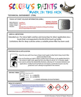 land rover freelander orkney grey colour data instructions ljz 949 touch up Paint