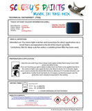 land rover range rover prussian blue colour data instructions jfy 790 touch up Paint