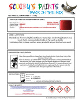 land rover discovery mk3 rimini red colour data instructions cbk 889 touch up Paint