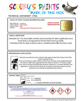 land rover evoque sicilian yellow colour data instructions faw 954 touch up Paint