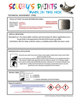 land rover range rover silicon silver colour data instructions 2213 1bn mvu touch up Paint