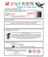 land rover discovery sport silicon silver colour data instructions 2213 1bn mvu touch up Paint