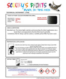 land rover range rover siljan black colour data instructions pnd 925 touch up Paint