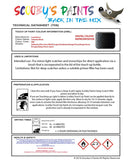 land rover freelander sumatra black colour data instructions pbf 797 touch up Paint