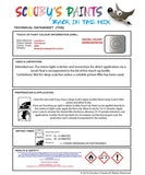 land rover range rover sport xian etheral colour data instructions mwr mws 2393 touch up Paint