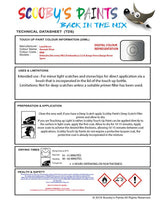 land rover lr3 zermatt silver colour data instructions mbk 798 touch up Paint