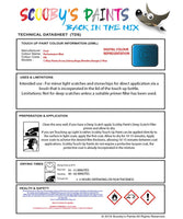 Ford Fiesta St Performance Blue 7412 Health and safety instructions for use