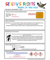 Ford Tourneo Courier Saffron Yellow S Health and safety instructions for use
