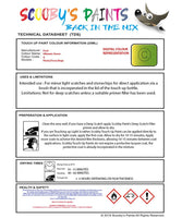 Ford Focus Rs Ultimate Green G Health and safety instructions for use