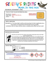 Mitsubishi I Miev Sunflower Yellow Yellow Sun Code Y21 Touch Up paint instructions for use how to paint car