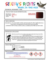 Paint For Vauxhall Antara Dark Burgundy Code G6D Touch Up Paint