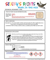 Paint For Vauxhall Vectra Light Ivory Code 0U1/611/62L Touch Up Paint