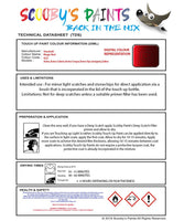 Paint For Vauxhall Astra Cabrio Magic Red Code Glz/50F/ Touch Up Paint