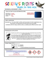 Paint For Vauxhall Combo Marine Blue Code 4Eu/487B/ Touch Up Paint