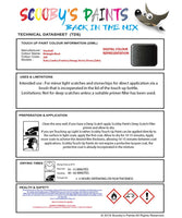 Paint For Vauxhall Combo Midnight Black Code 298/3Au/83L Touch Up Paint