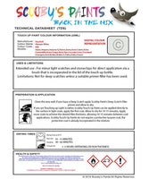 Paint For Vauxhall Mokka X Olympic White Code 40R/Gaz/Gow Touch Up Paint