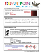 Paint For Vauxhall Crossland X Rioja Red Code 491C/50W/G0Y Touch Up Paint