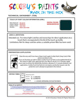 Mitsubishi Pajero Med Green Code Cmg17002 Touch Up paint instructions for use how to paint car