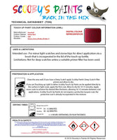 Paint For Vauxhall Mokka X Velvet Red Code 50H/Gcs/681R Touch Up Paint