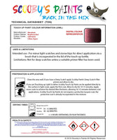 Mitsubishi I Miev Raspberry Red Code Cmp10039 Touch Up paint instructions for use how to paint car