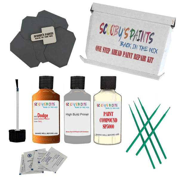 DODGE MANGO TANGO Paint Code PVG Touch Up Paint Repair Detailing Kit