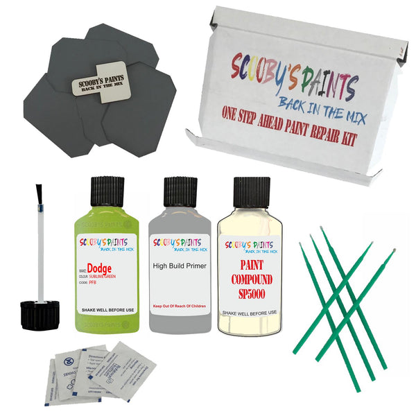 DODGE SUBLIME GREEN Paint Code PFB Touch Up Paint Repair Detailing Kit
