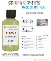 Paint For Fiat/Lancia Panda Easy Listening Green Code 733A Car Touch Up Paint