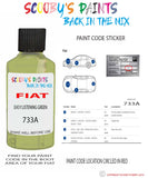 Paint For Fiat/Lancia Panda 4X4 Easy Listening Green Code 733A Touch Up Paint