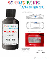 Paint For Acura Legend Ebony Black Code Nh514M Touch Up Scratch Stone Chip Repair