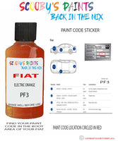 Paint For Fiat/Lancia 500 Electric Orange Code Pf3 Car Touch Up Paint